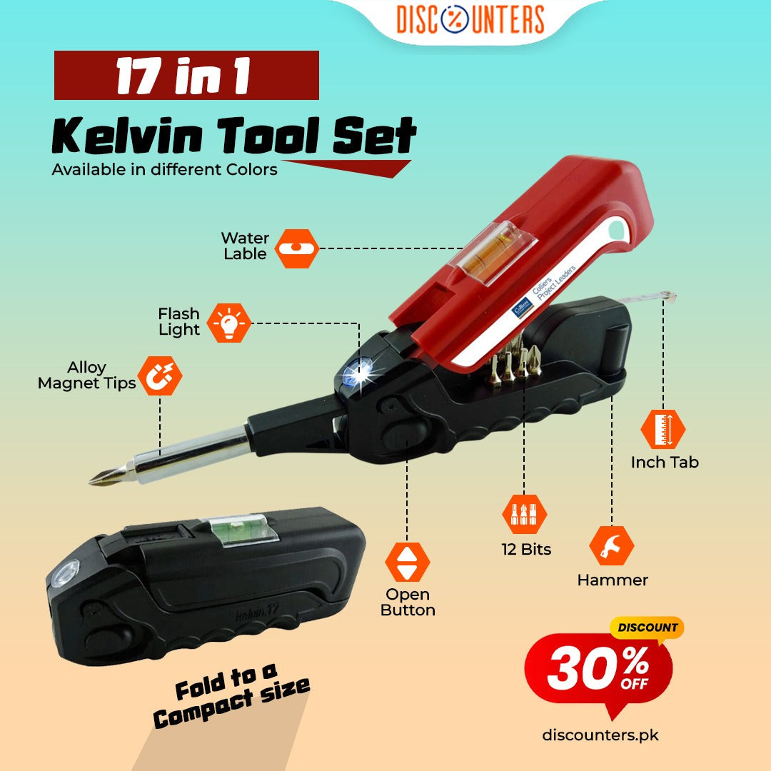 17 in 1 Kelvin Tool Set Discounters.pk