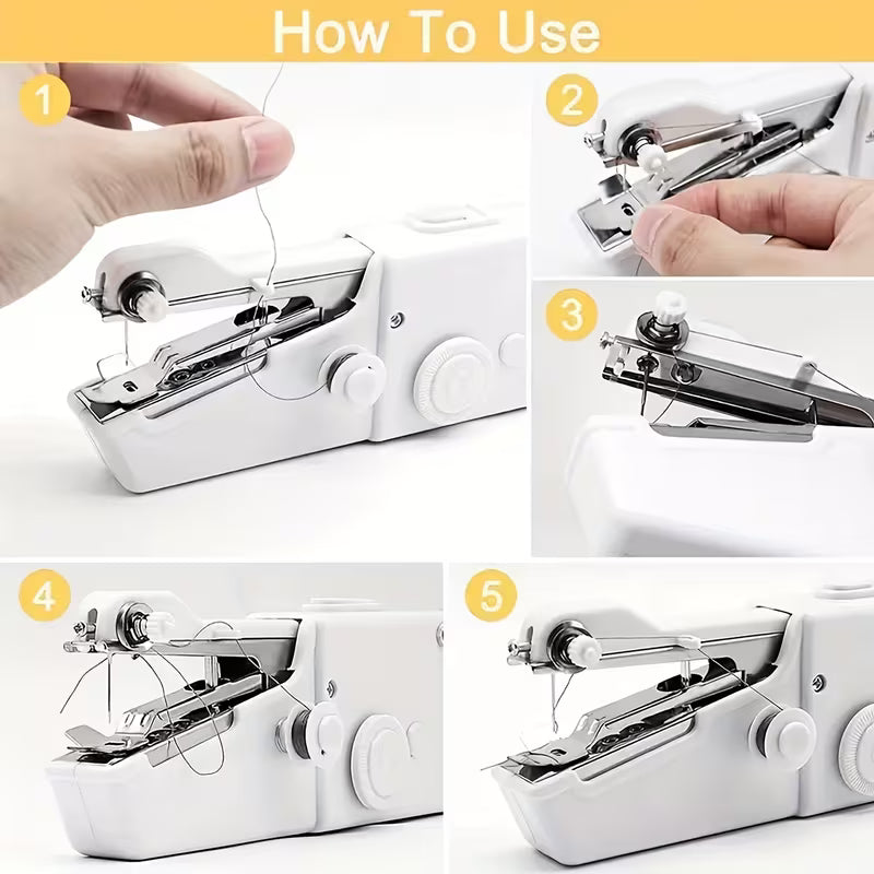 Portable Handheld Mini Sewing Machine - Cordless Electric Stitching Tool
