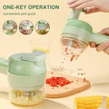 4-in-1 Manual Vegetable Chopper - Pull Cord Garlic