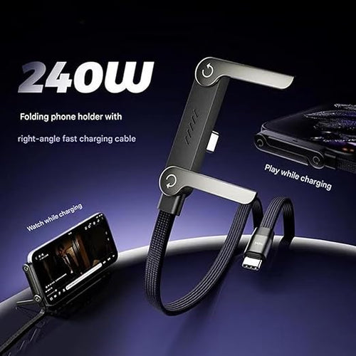 240W 2-in-1 C to C Cable with Phone Stand Discounters.pk online shopping in Pakistan