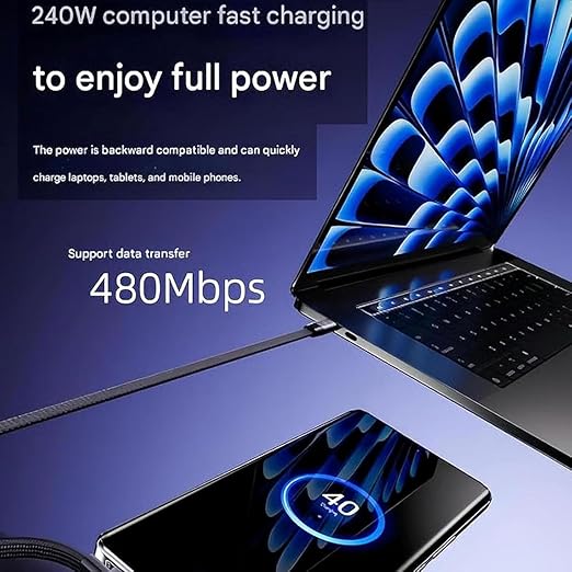 240W 2-in-1 C to C Cable with Phone Stand Discounters.pk online shopping in Pakistan