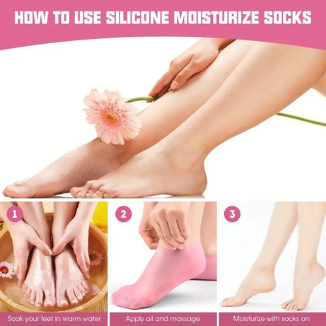 Silicone Moisturizing Socks - High Quality & Long Lasting Discounters.pk online shopping