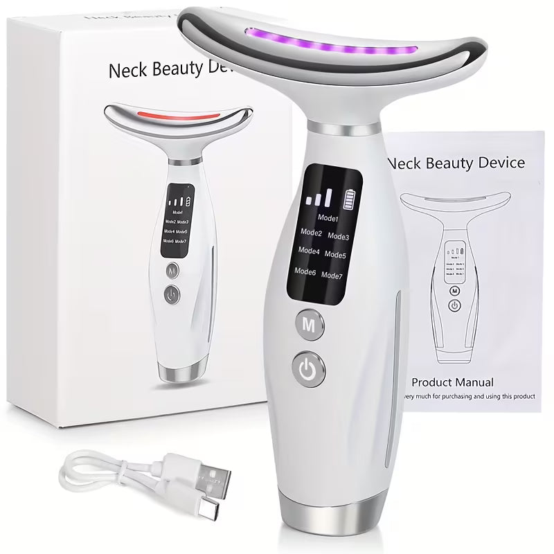 7-Color LED Photon Neck and Face Beauty Device - Skin