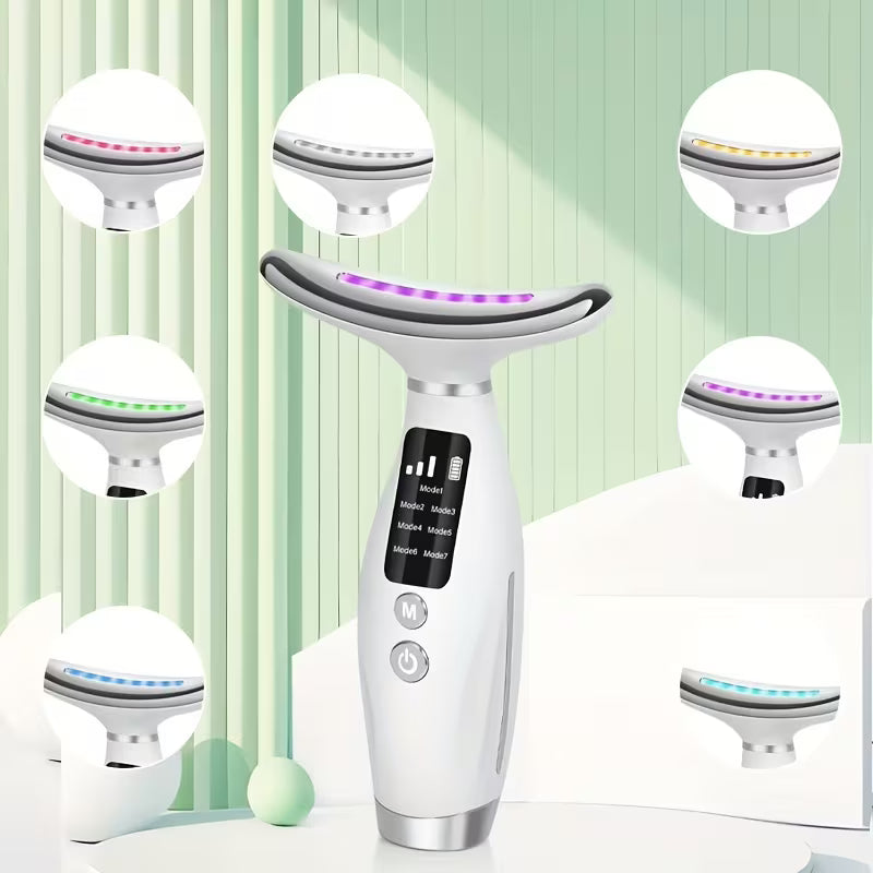 7-Color LED Photon Neck and Face Beauty Device - Skin