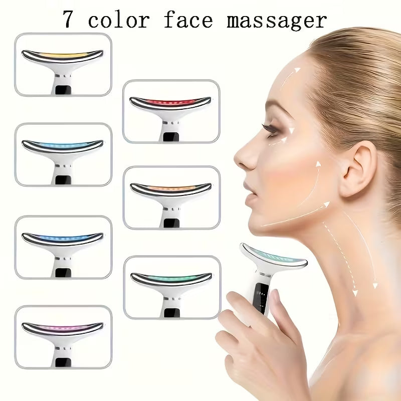 7-Color LED Photon Neck and Face Beauty Device - Skin