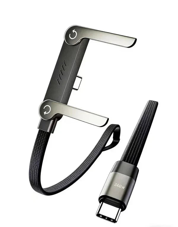 240W 2-in-1 C to C Cable with Phone Stand Discounters.pk online shopping in Pakistan