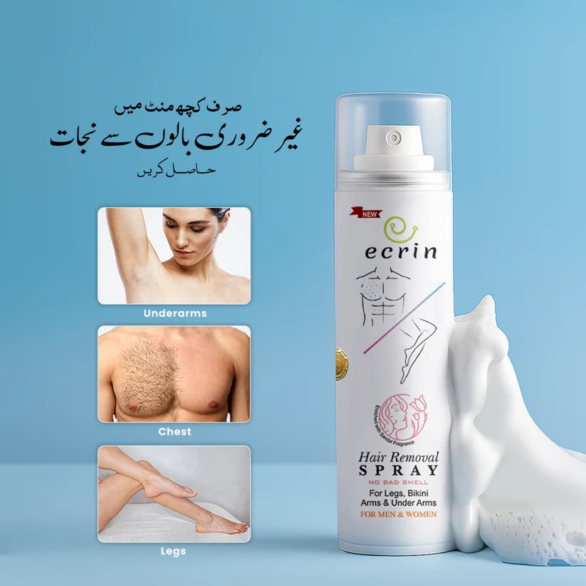 New Ecrin Hair Removal Foaming Spray (for men & women
