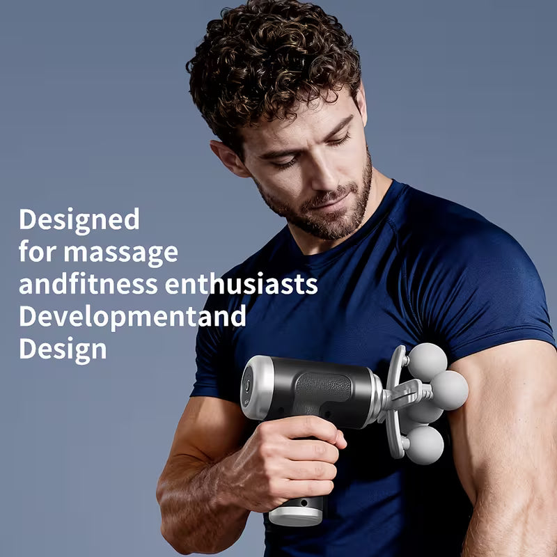 5 Head Rechargeable Massage Gun 6 Speed Deep Tissue Muscle Massager