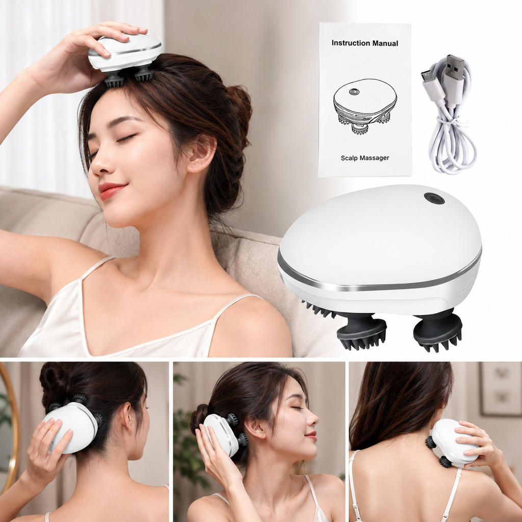 Electric Scalp Massager Rechargeable Head Massager Machine