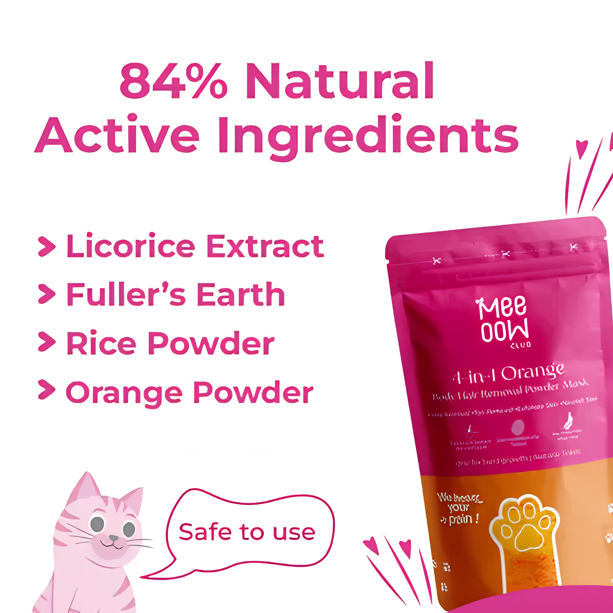 Meeoow Wax – 10-Min Painless Orange Body Wax for Smooth Skin