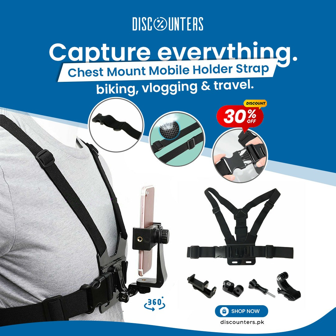Chest Mount Mobile Holder Strap Discounters.pk