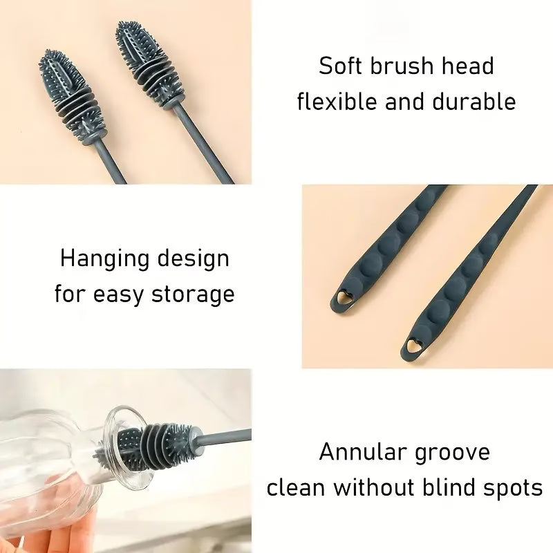 Set of 2 Long Handle Bottle Cleaning Brushes PEHCHAN MART