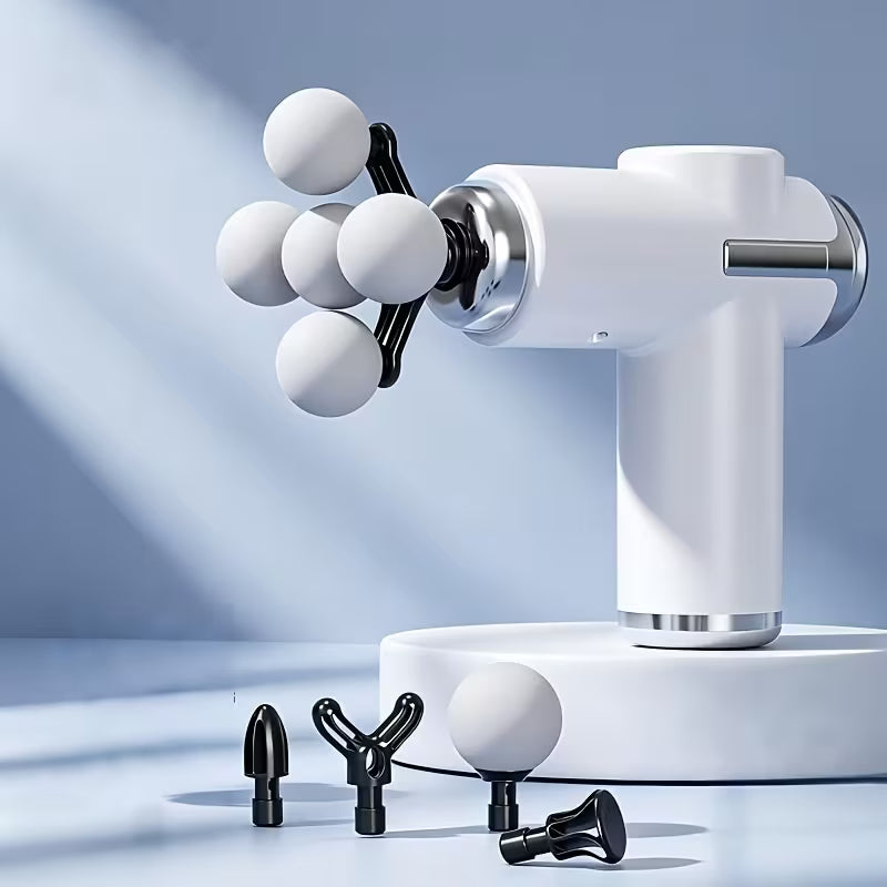 5 Head Rechargeable Massage Gun 6 Speed Deep Tissue Muscle Massager