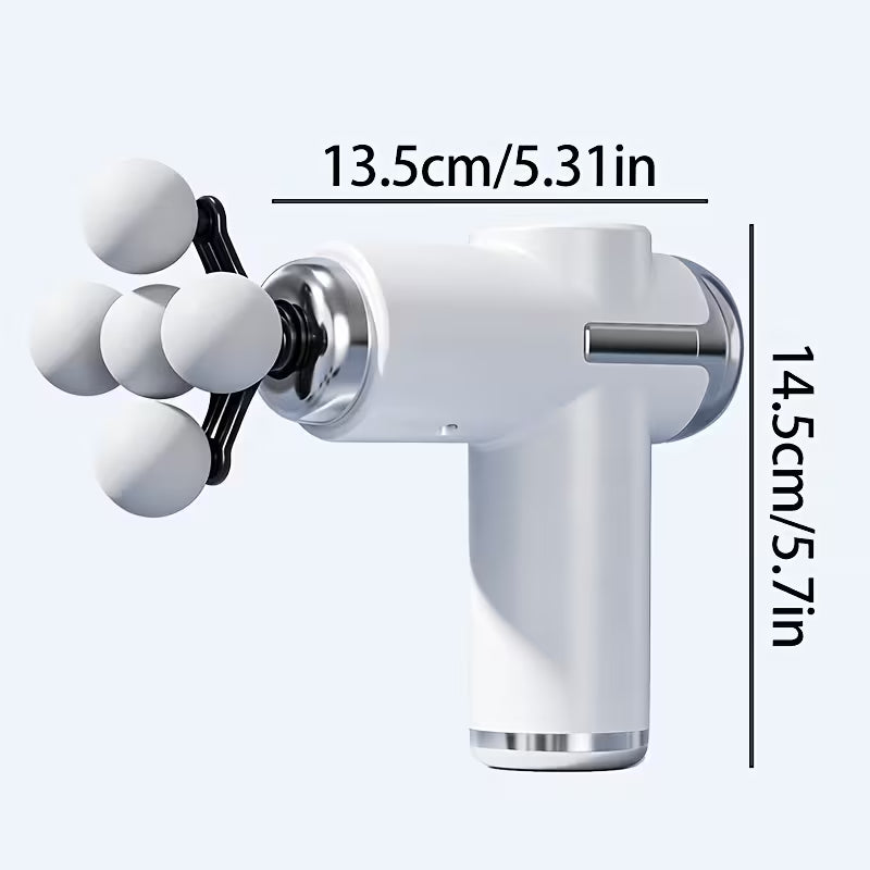 5 Head Rechargeable Massage Gun 6 Speed Deep Tissue Muscle Massager